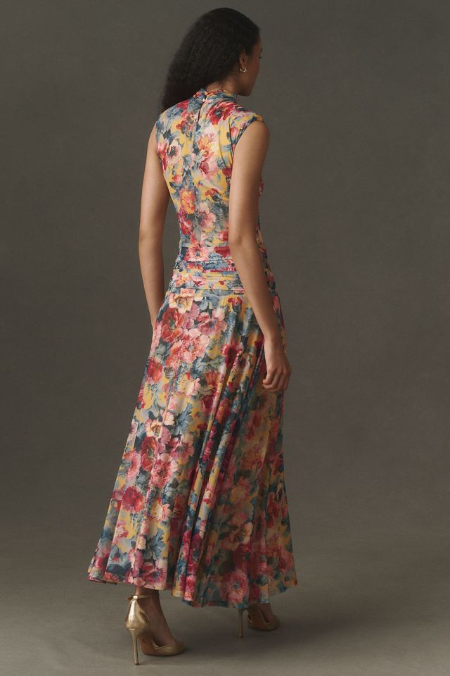 BHLDN Mock-Neck Mesh Maxi Dress #2