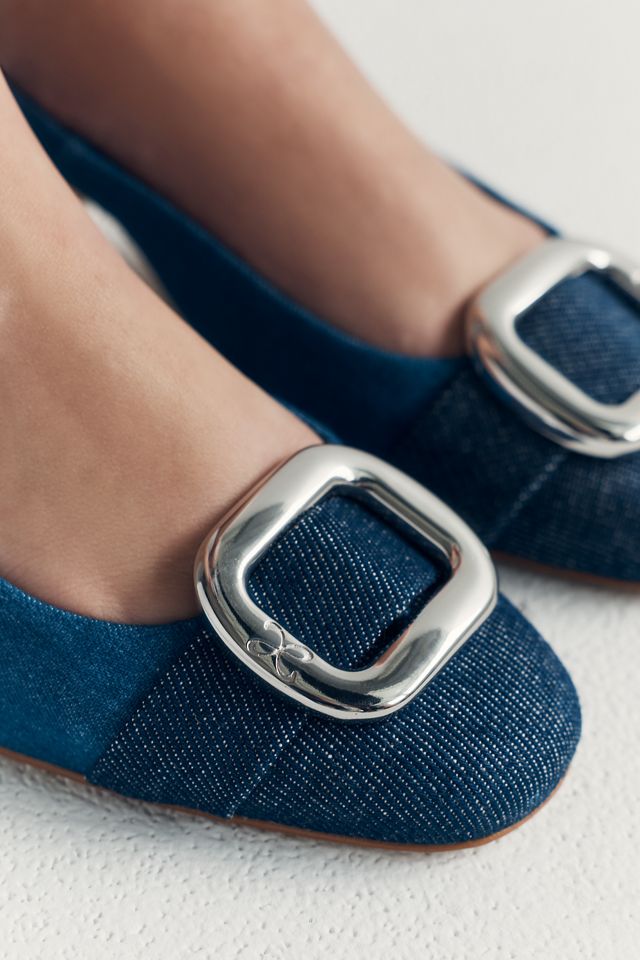 Maeve Sling-Back Leather Buckle Heels #1