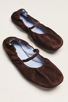Reformation Buffy Ruched Ballet Flats