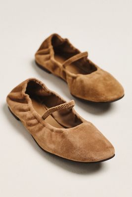 Reformation Buffy Ruched Ballet Flats