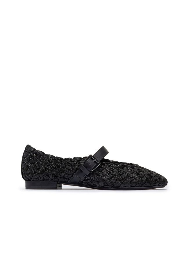 Bernardo Borden Raffia Mary Jane Flats #1