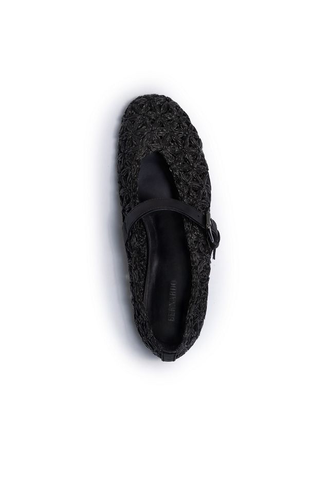 Bernardo Borden Raffia Mary Jane Flats #2