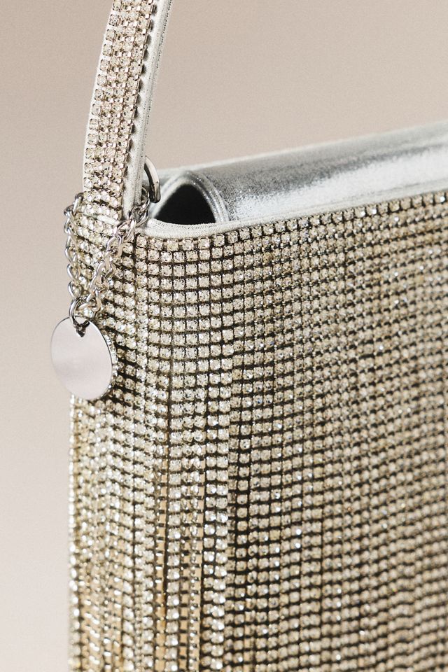 Olga Berg Billie Crystal Fringe Hand Bag #3