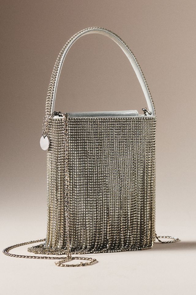 Olga Berg Billie Crystal Fringe Hand Bag #2