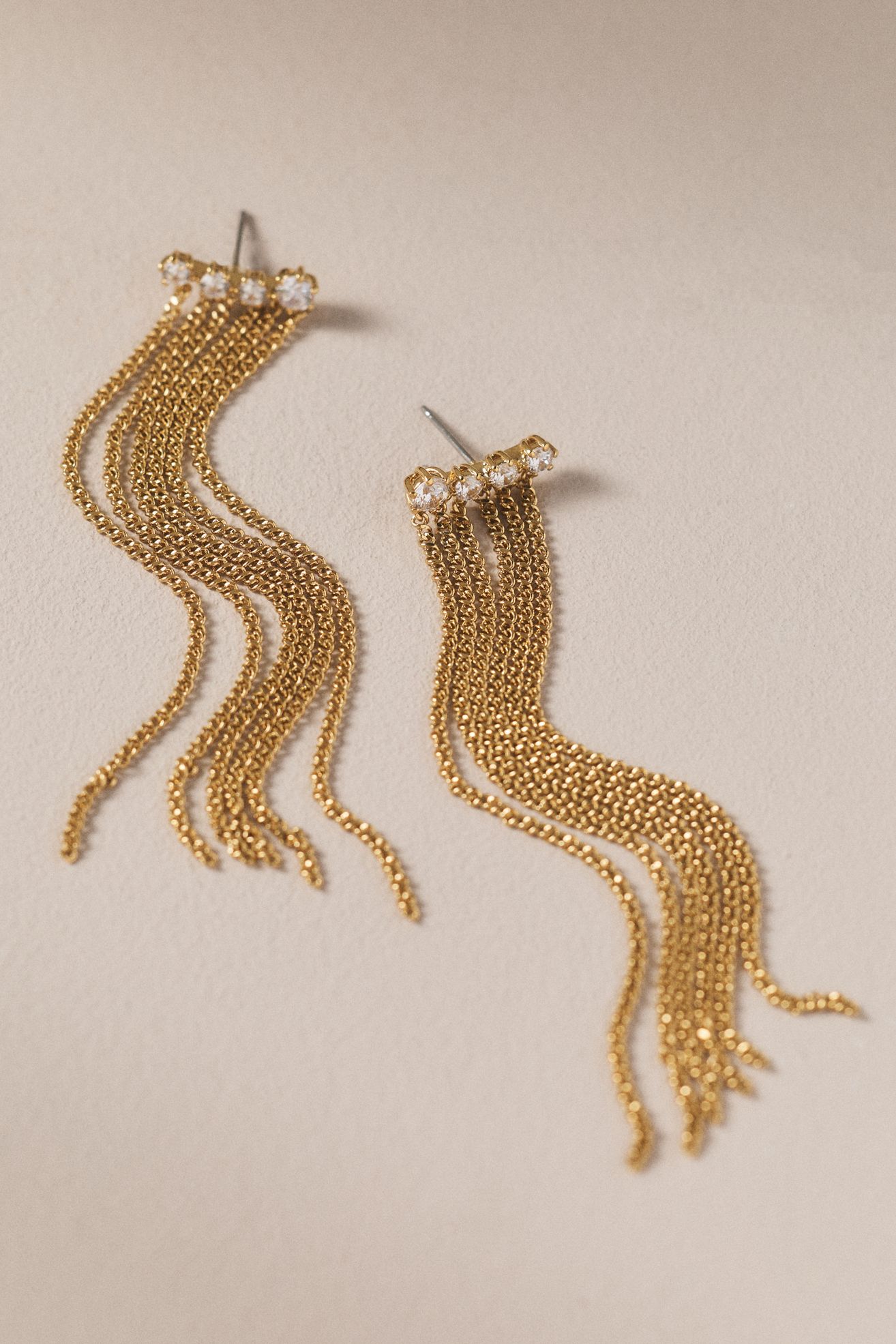 NADRI Cleo Fringe Drop Earrings - Gold, One Size