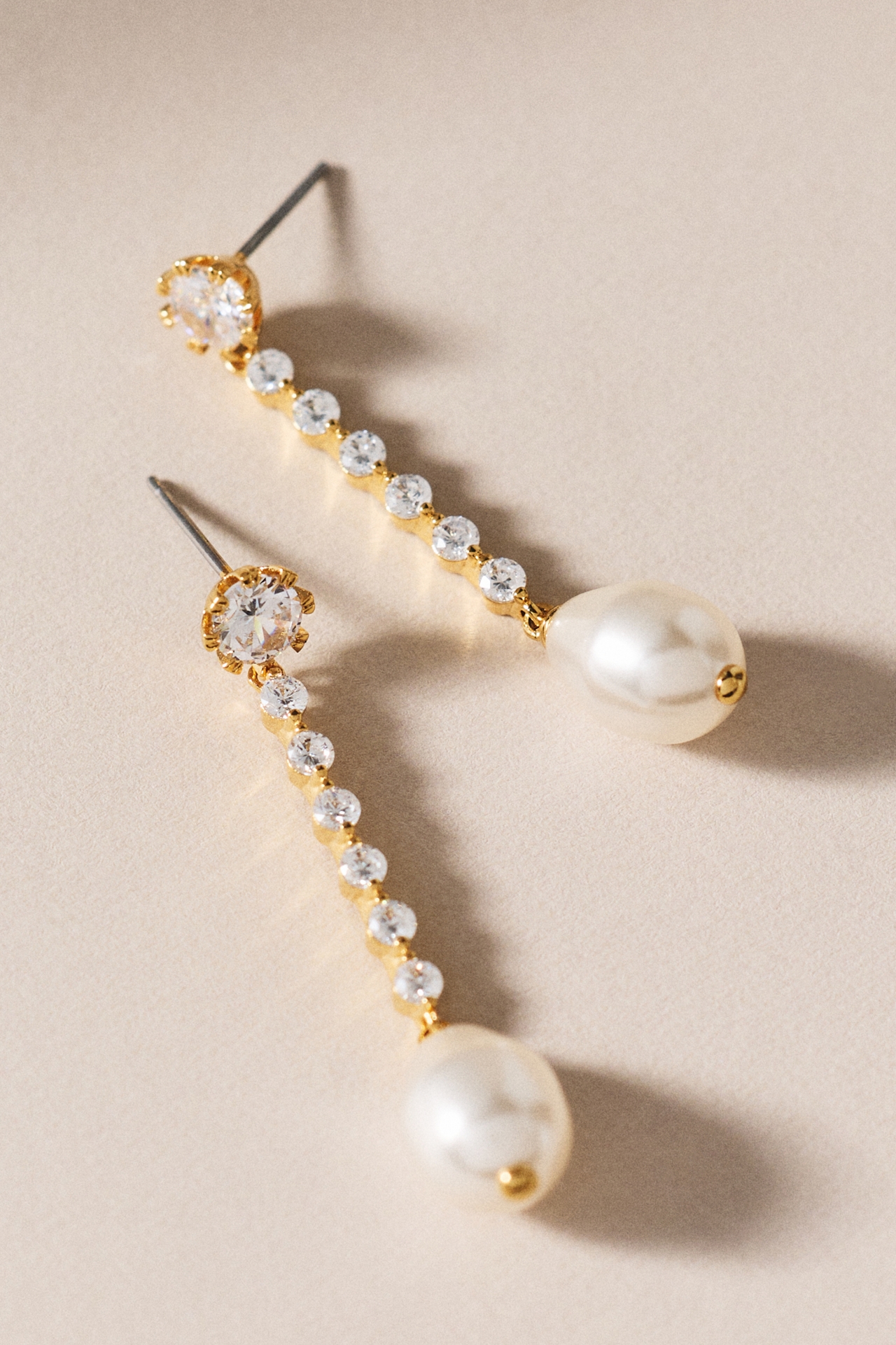 NADRI Crystal Pearl Drop Earrings
