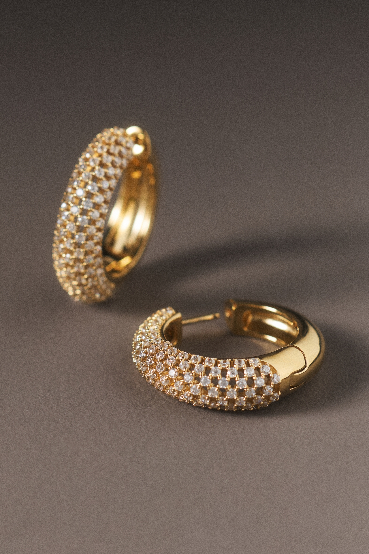NADRI Cleo Pavé Hoop Earrings