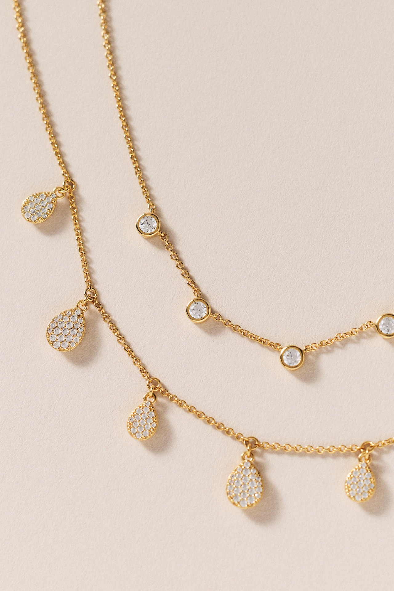 NADRI Bezel Pave Layering Necklace
