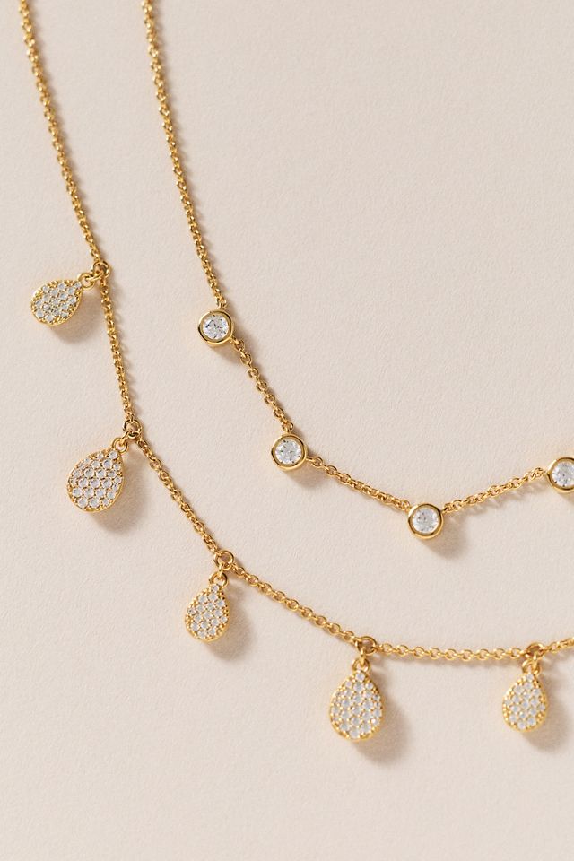 NADRI Bezel Pave Layering Necklace #1