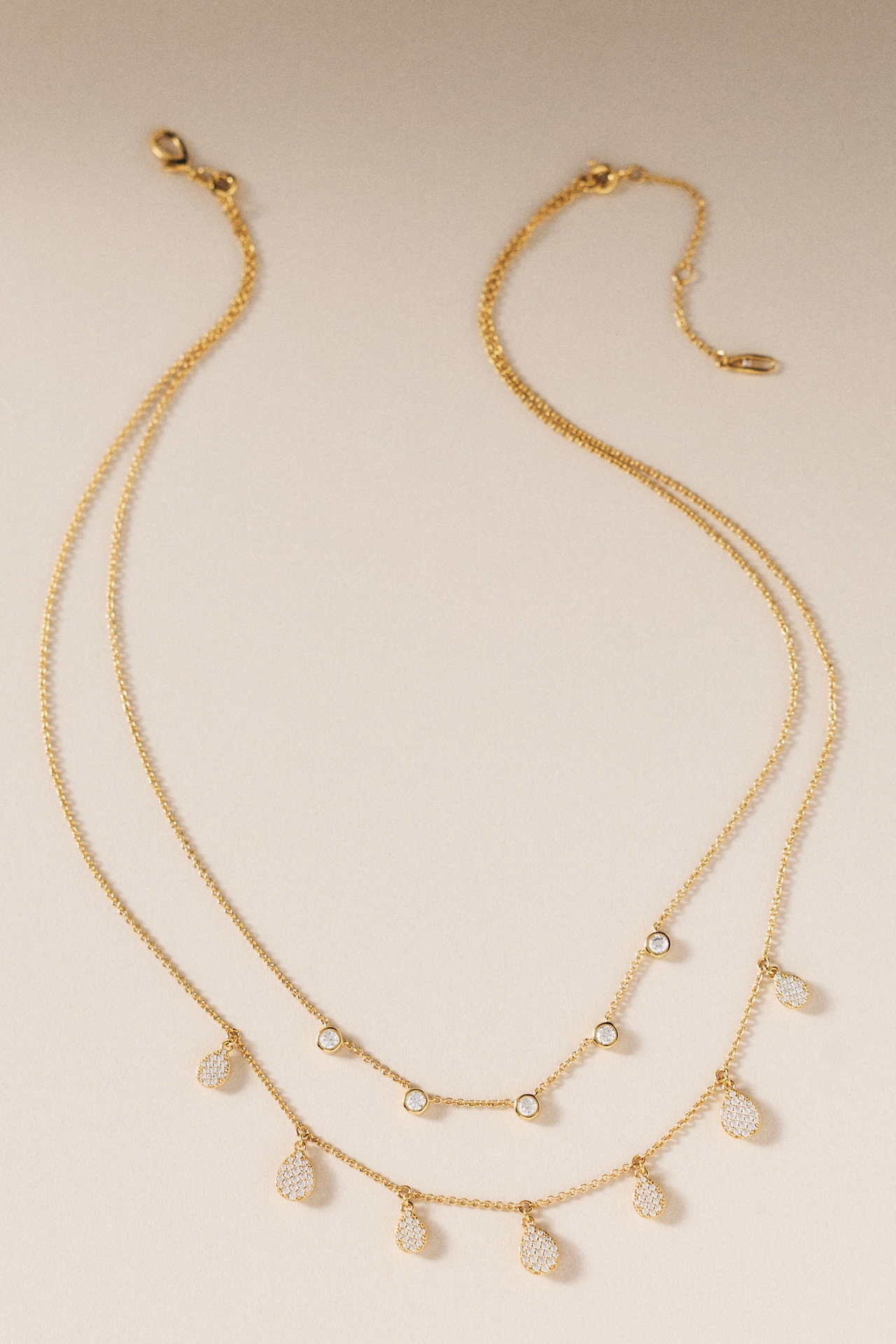 NADRI Bezel Pave Layering Necklace