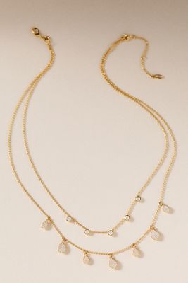 NADRI Bezel Pave Layering Necklace