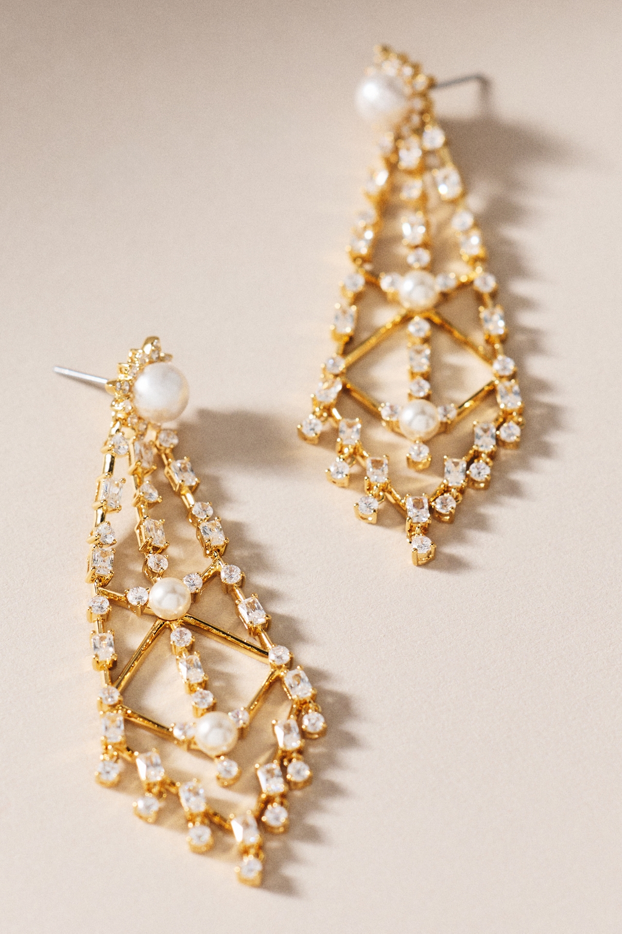 NADRI Lattice Chandelier Drop Earrings