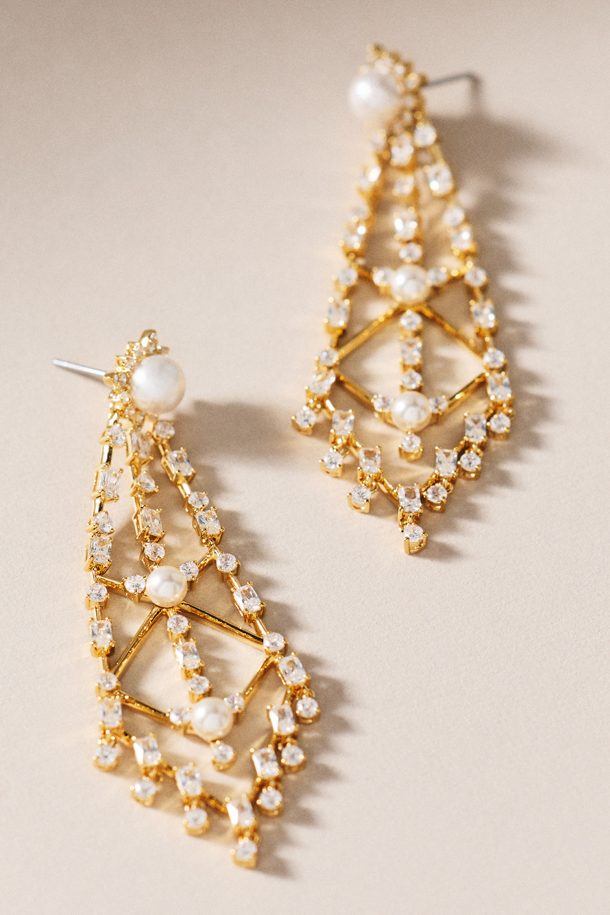 Lattice Chandelier Drop Earrings — Image 3