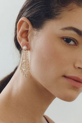 NADRI Lattice Chandelier Drop Earrings