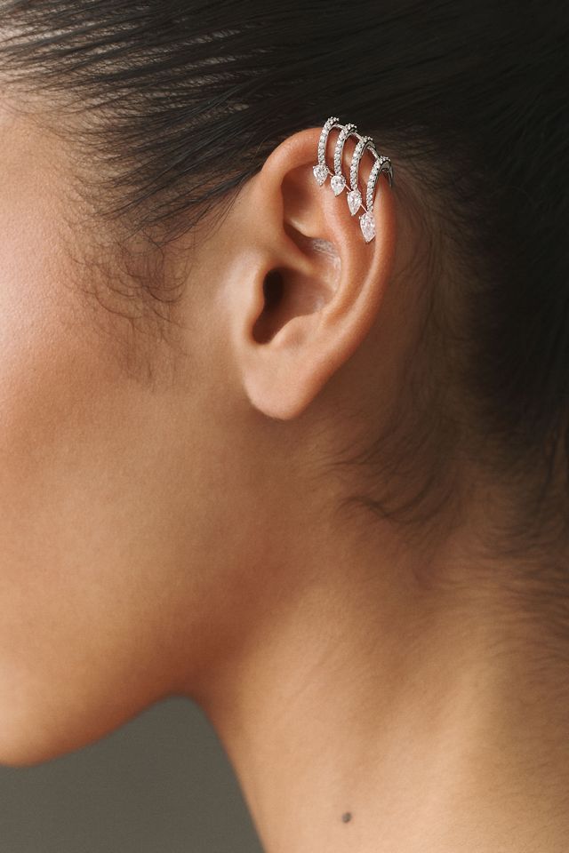 NADRI Bonne Année Multi Row Cuff Earrings #4