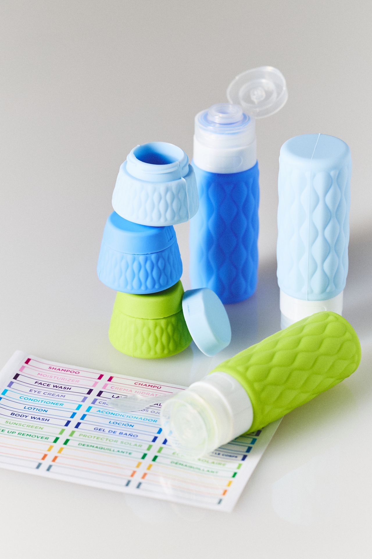 Miamica Capri 8 Piece Silicone Bottle & Jar Set