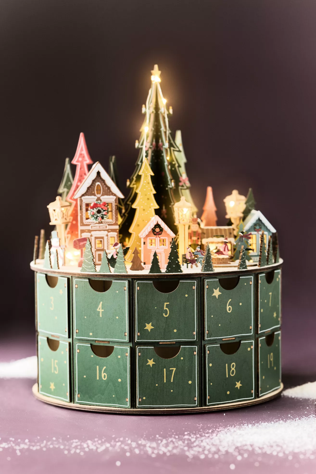Maren Baxter Light-Up Wooden Advent Calendar