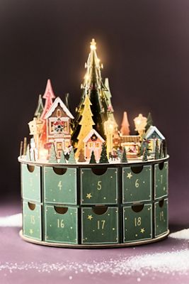 Maren Baxter Light-Up Wooden Advent Calendar