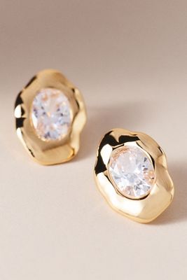 Ettika Molten Glow Crystal Stud Earrings