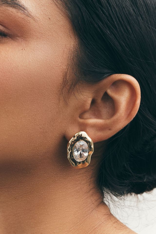 Ettika Molten Glow Crystal Stud Earrings #2