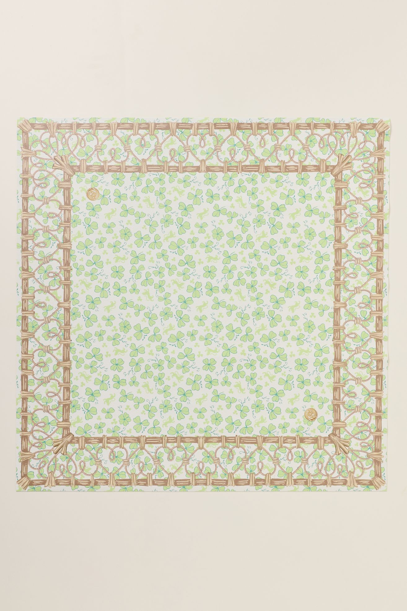 Tigre De Tartan Mahjong Gaming Mat - Clovers, One Size