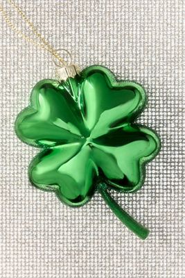 Four Leaf Clover Glass Ornament