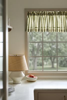 Cotton Woven Stripe Valance Curtain