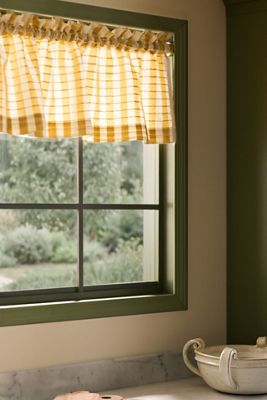 Cotton Woven Stripe Valance Curtain