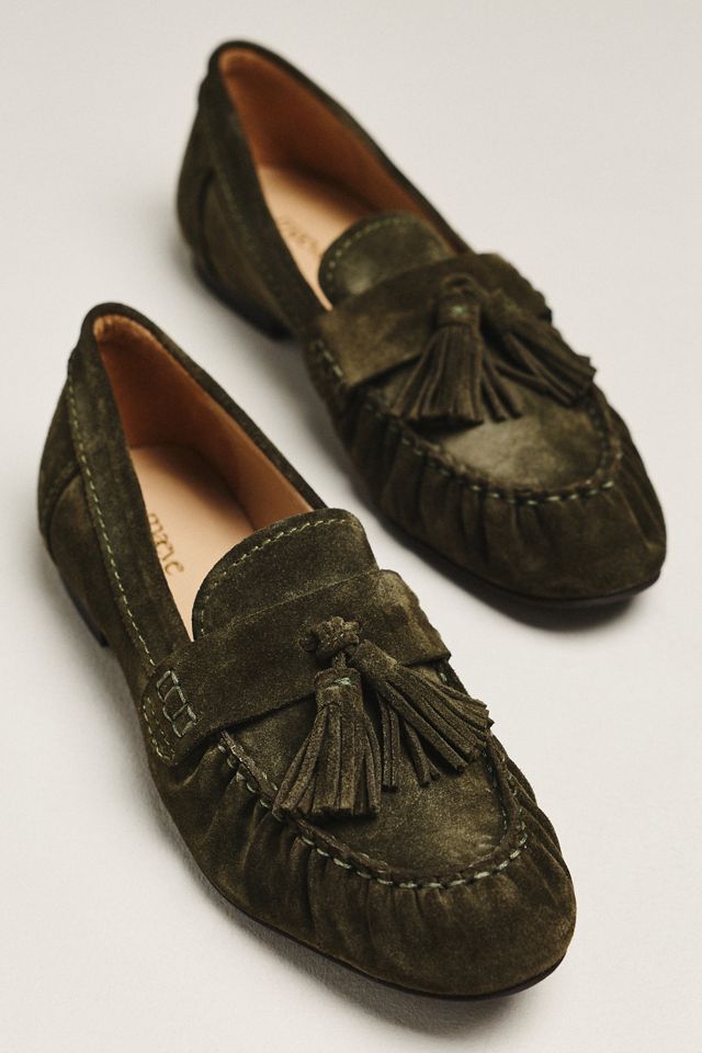 Maeve Tassel Suede Loafers #1