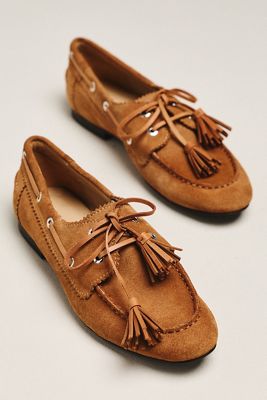 Maeve Leather Tassel Boat Shoes