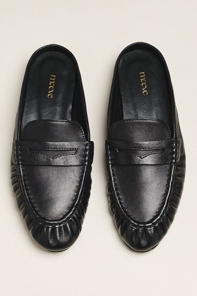 Maeve Open-Back Leather Loafers #1