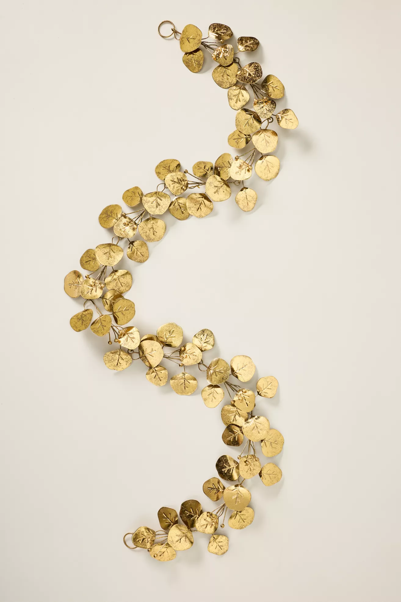Gold Metal Eucalyptus Garland - thumbnail 3