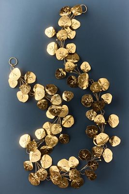 Gold Metal Eucalyptus Garland