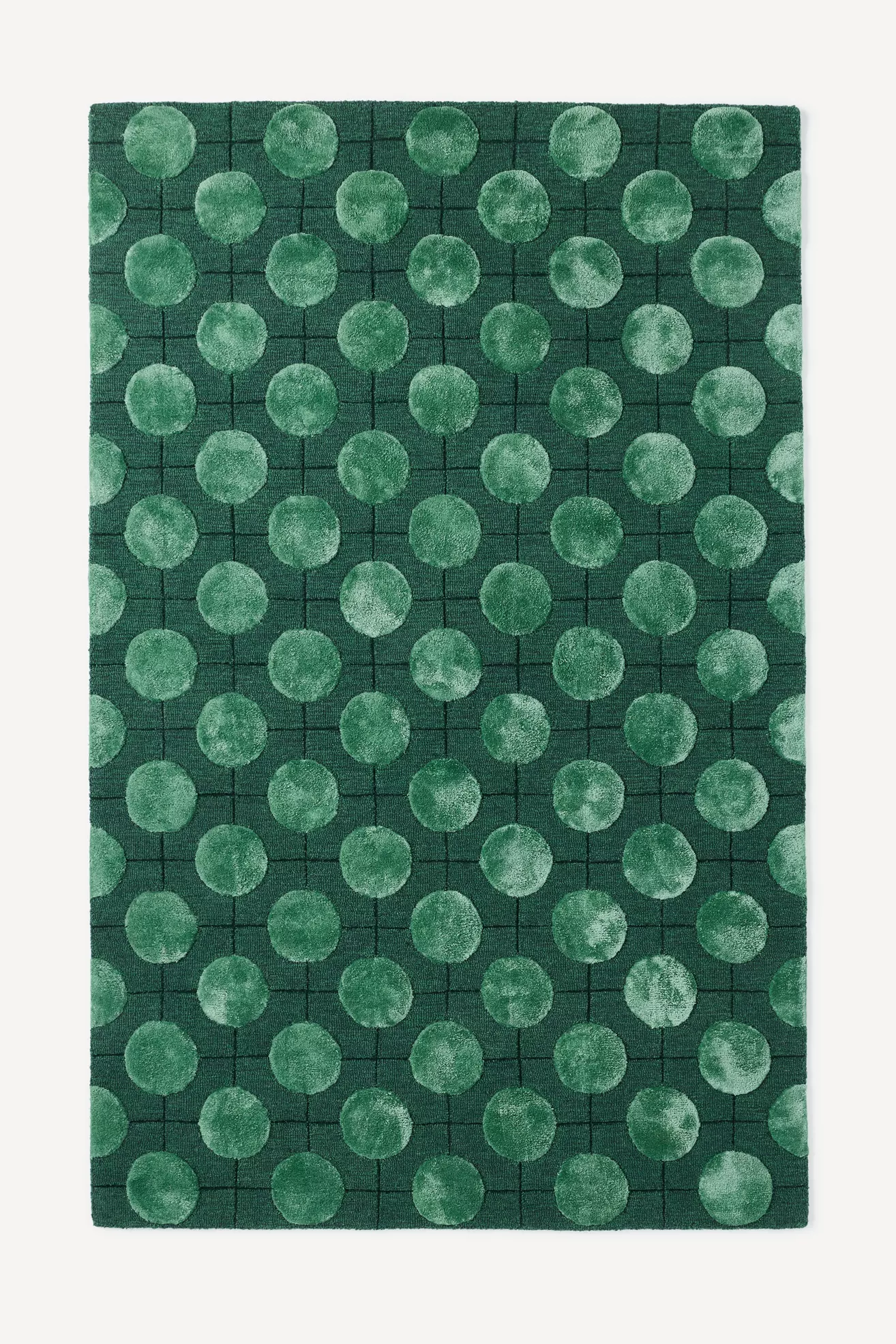 Eclipse Tufted Wool-Viscose Blend Geometric Rug