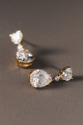 NADRI Cora Heart and Pear Stone Drop Earrings