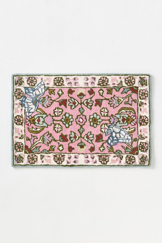 Hand Tufted Butterfly Wool Blend Rug #2