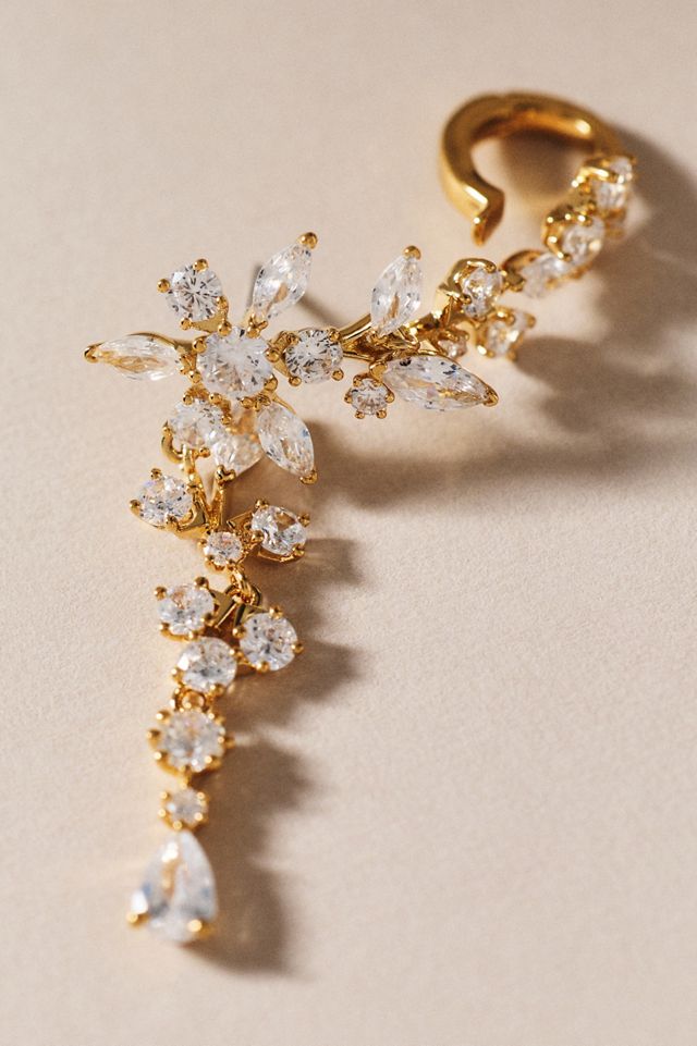 NADRI Full Bloom Drop Climber Earrings #3
