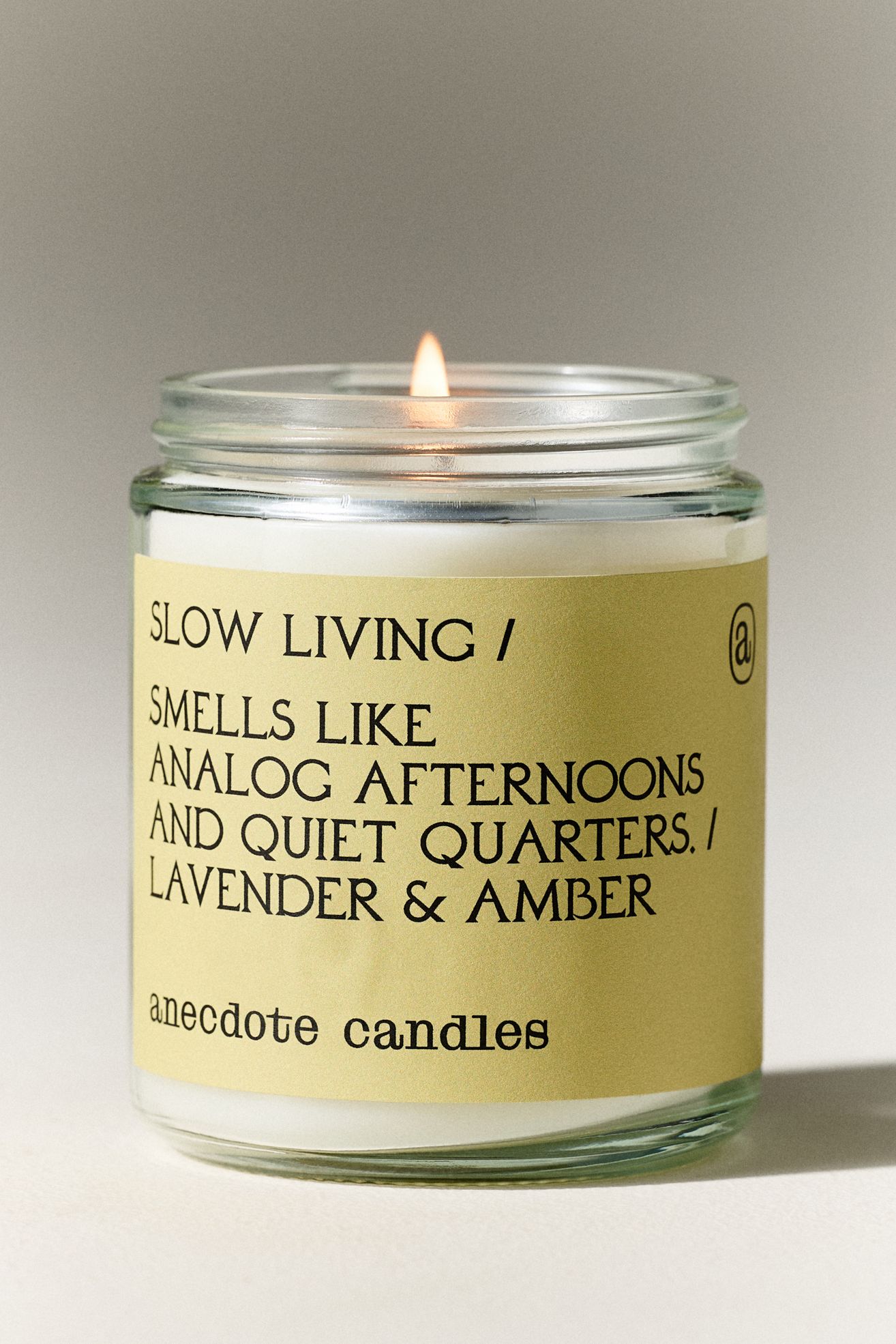 Anecdote Floral Slow Living Glass Candle - Yellow, S