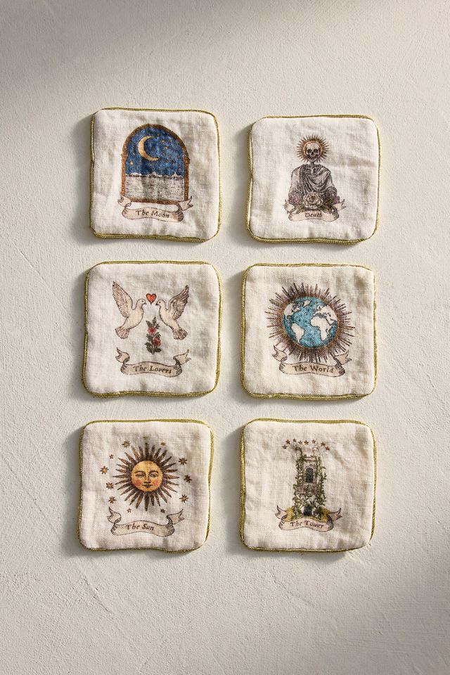 Tarot Linen Cocktail Napkins, Set of 6 #1