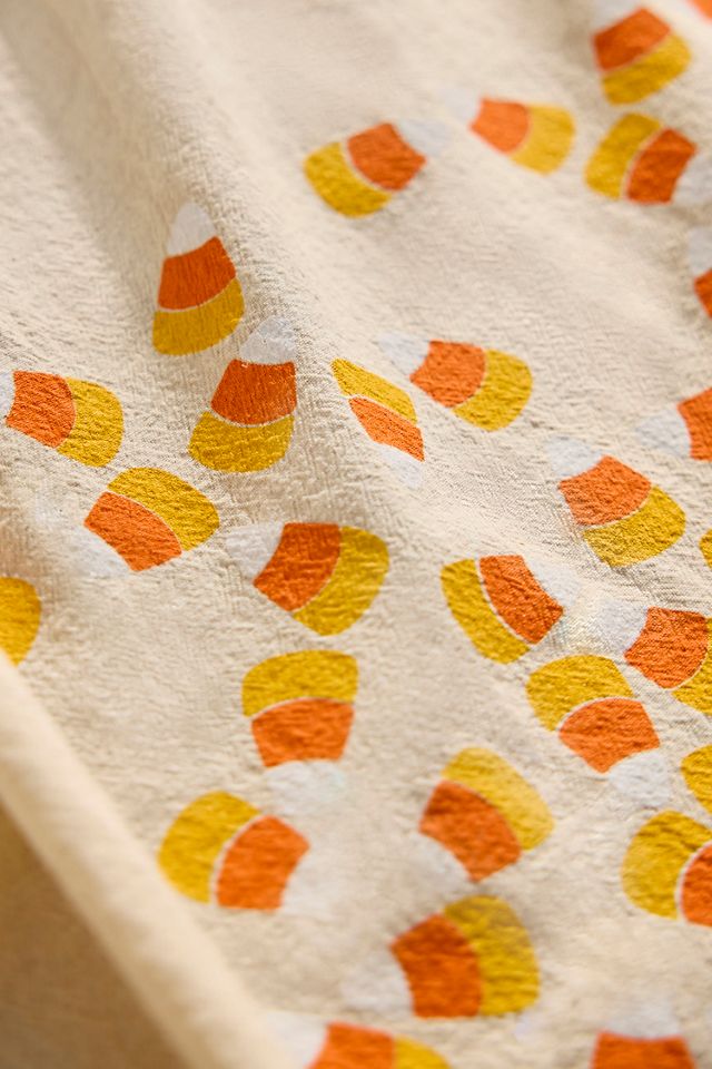 Candy Corn Cotton Dish Towel #1