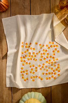 Candy Corn Cotton Dish Towel