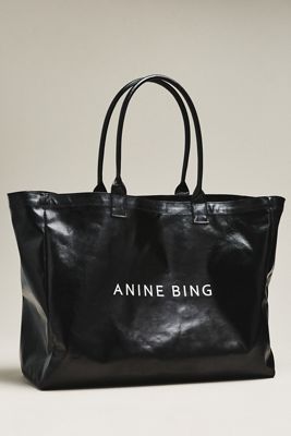 Anine Bing Leo Coated Canvas Tote Bag
