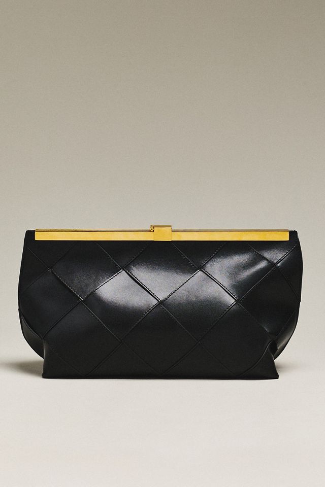 Anine Bing Braided Leather Clutch #1