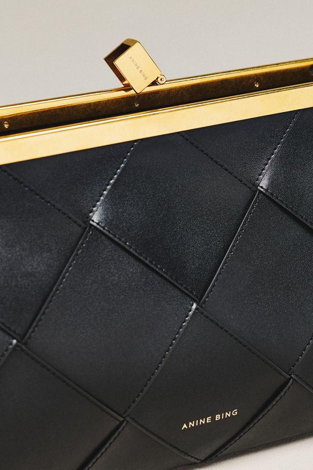 Anine Bing Braided Leather Clutch #2
