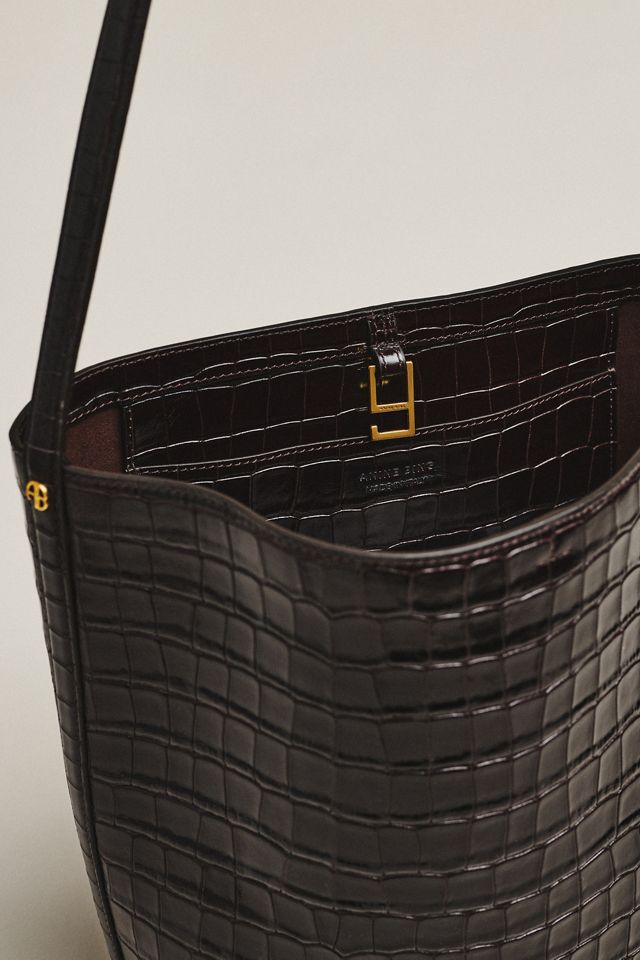 Anine Bing Elly Leather Embossed Bucket Bag #2