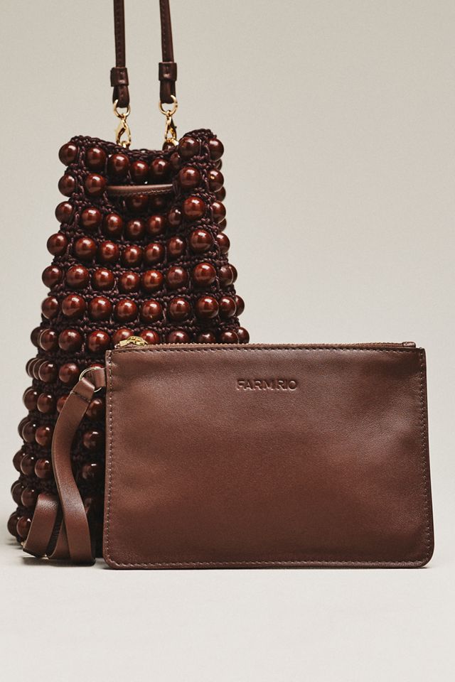 Farm Rio Beaded Macramé Bucket Bag #2