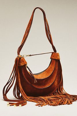 Farm Rio Banana Suede Shoulder Bag