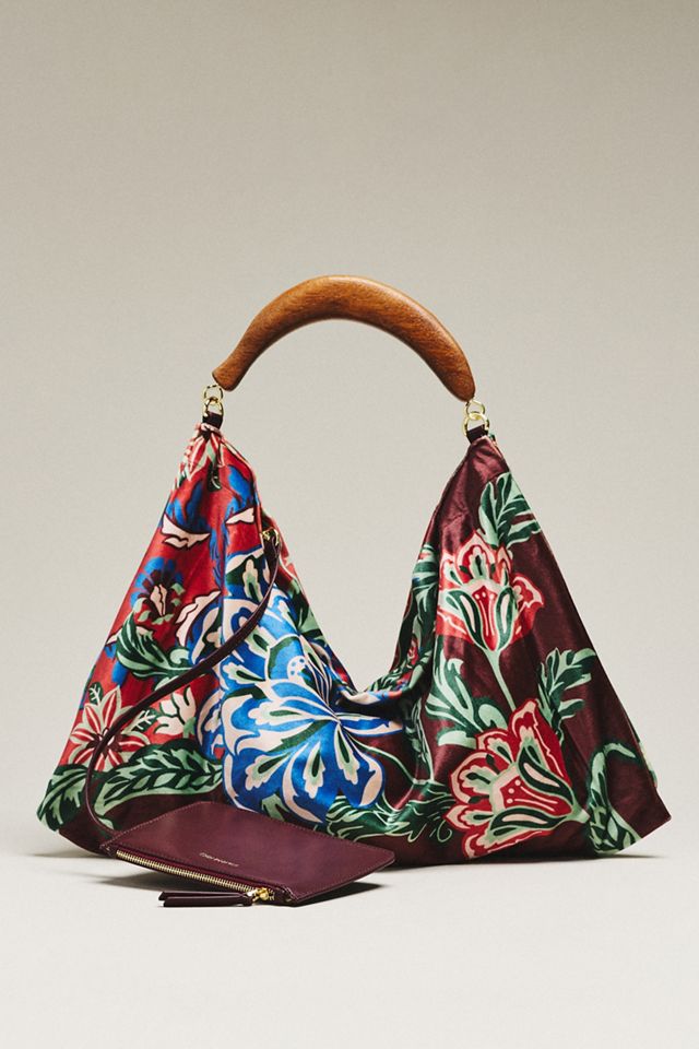Farm Rio Small Velvet Hobo Bag #1