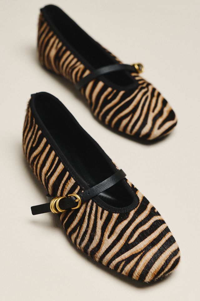 rag & bone Spire Zebra Calf Hair Mary Jane Flats #1