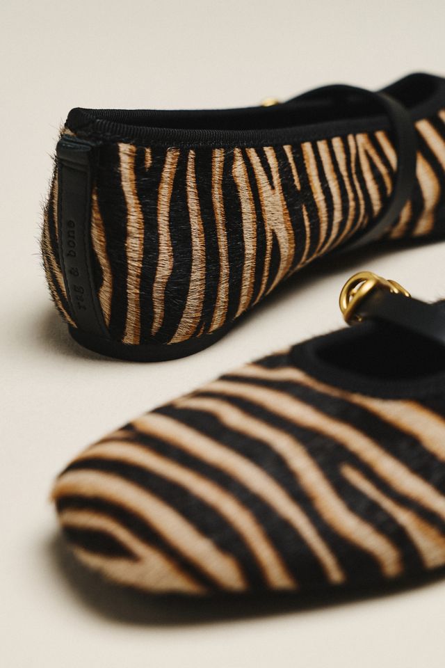rag & bone Spire Zebra Calf Hair Mary Jane Flats #2